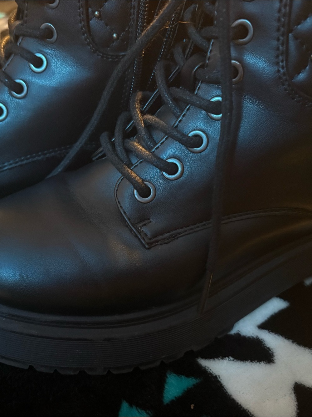 Kohl's Black Kids Lace-Up Combat Boots